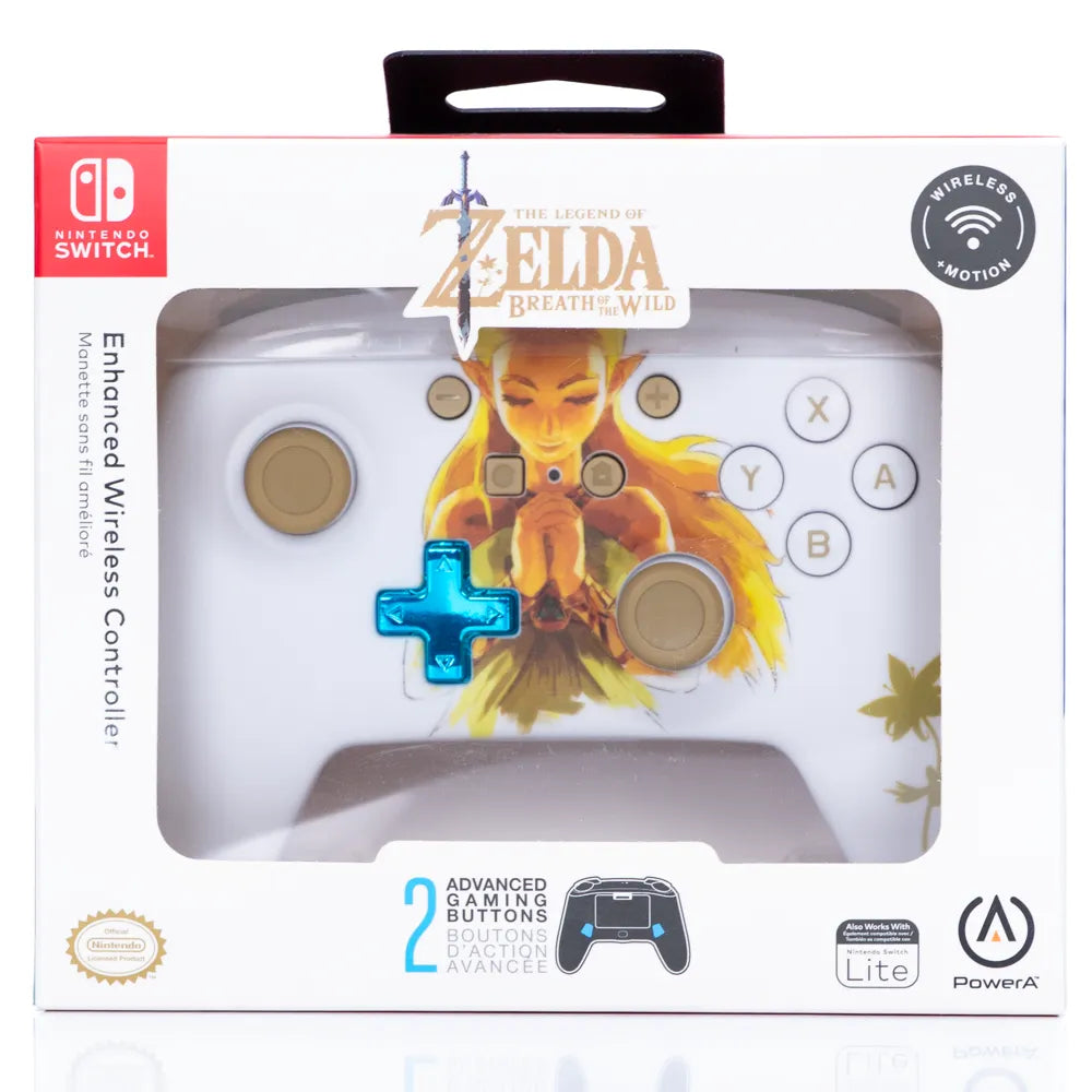 PowerA Breath of the Wild Zelda Trådløs Kontroller - Switch (Forseglet i Eske) - Retrospillkongen