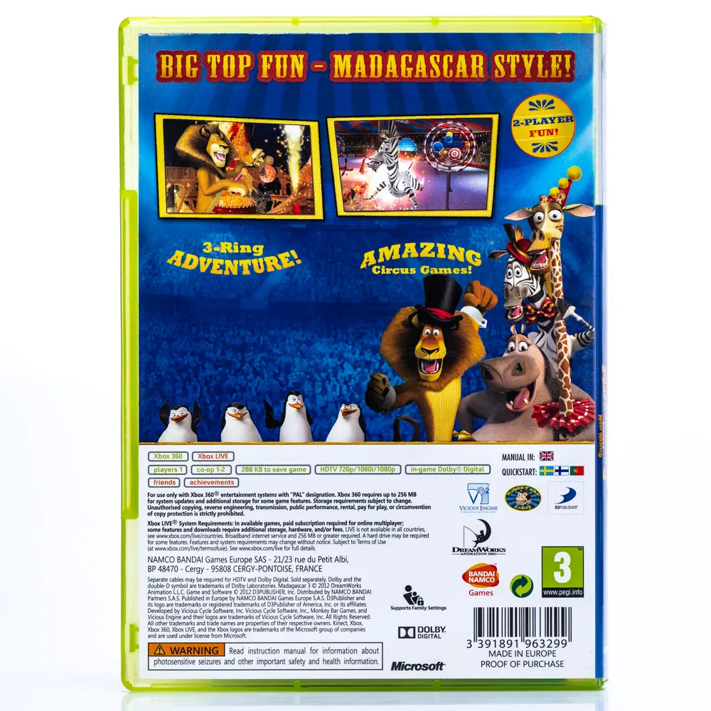 Madagascar 3: Europe's Most Wanted - Xbox 360 spill - Retrospillkongen