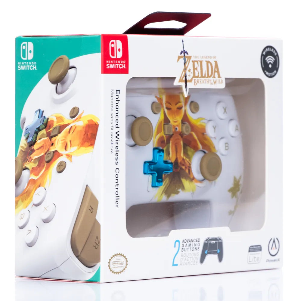 PowerA Breath of the Wild Zelda Trådløs Kontroller - Switch (Forseglet i Eske) - Retrospillkongen