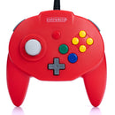 Retro-Bit Tribute 64 Rød Kablet Kontroller for Nintendo 64