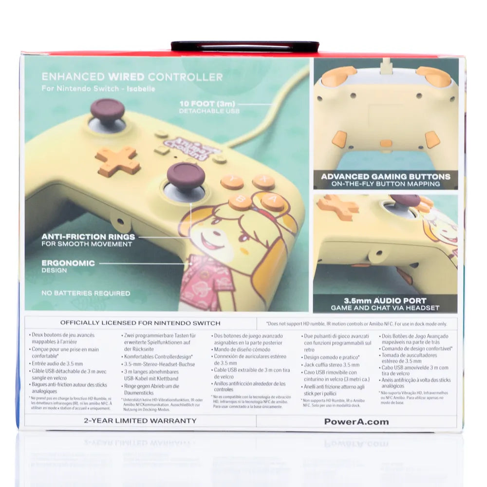 PowerA Animal Crossing: New Horizon Isabelle Wired Kontroller - Switch (Forseglet i Eske) - Retrospillkongen