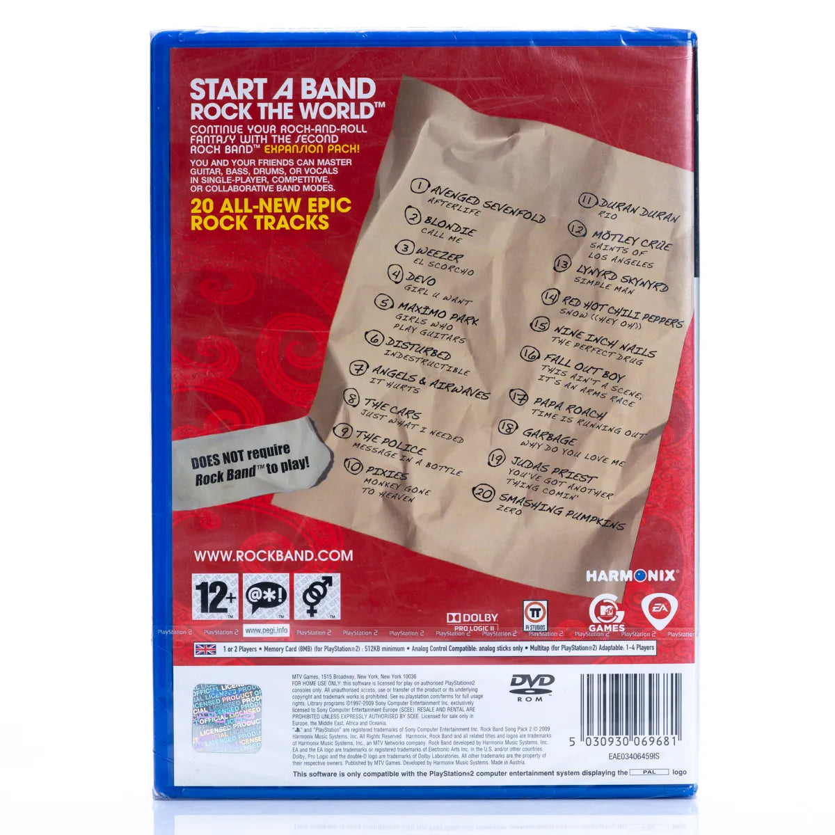 Rock Band: Song Pack 2 - PS2 Spill (Forseglet) - Retrospillkongen