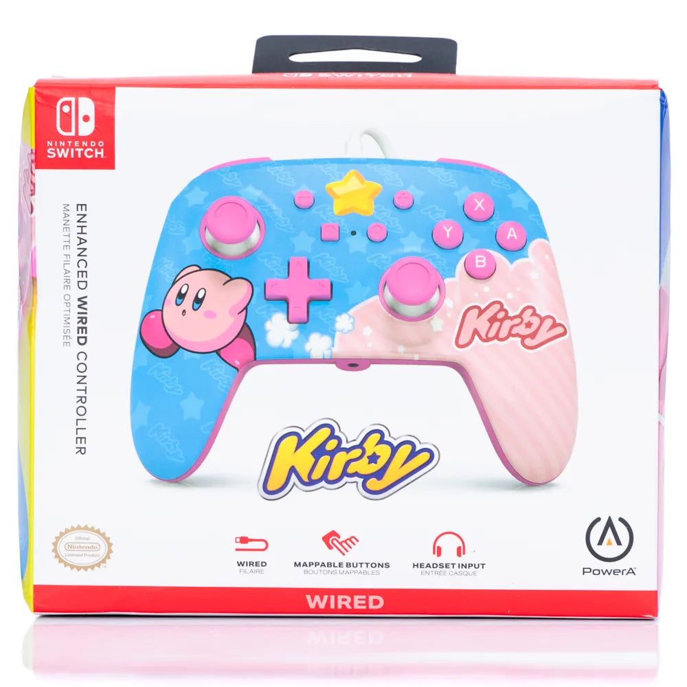 PowerA Kirby Enhanced Wired Kontroller - Nintendo Switch (i Eske) - Retrospillkongen
