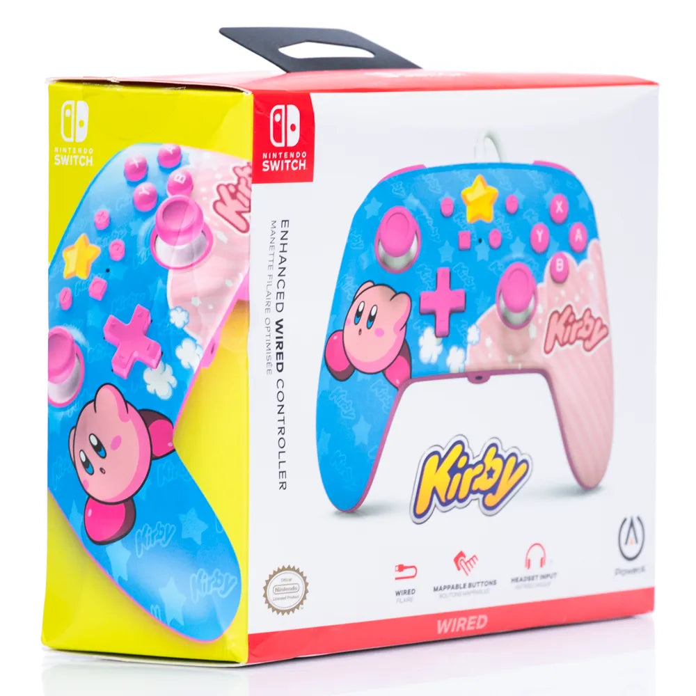 PowerA Kirby Enhanced Wired Kontroller - Nintendo Switch (i Eske) - Retrospillkongen