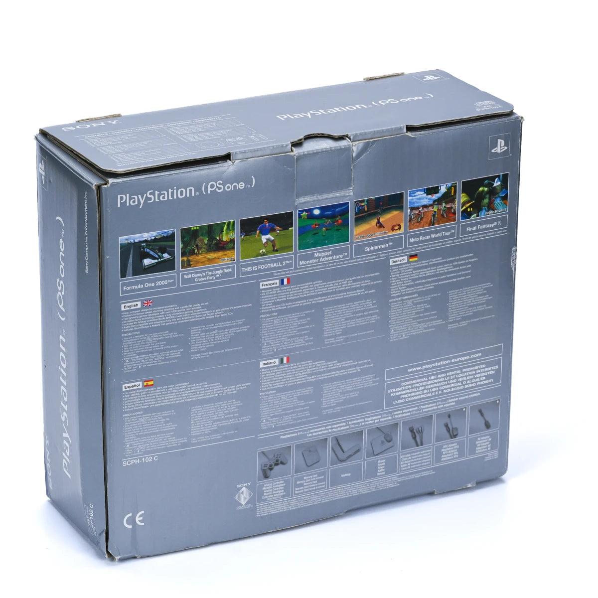 Sony Playstation 1 Konsoll Pakke - Grå Eske (PSone / PS1) - Retrospillkongen