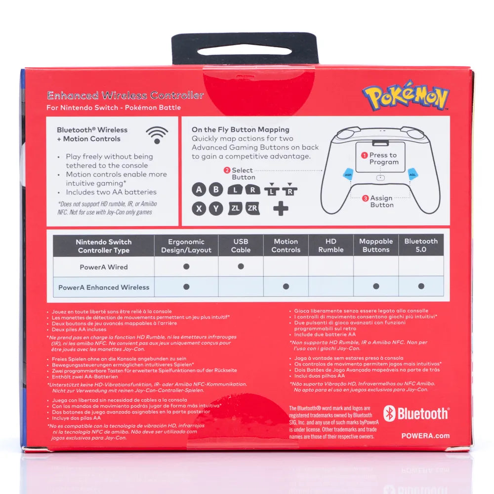 PowerA Pokémon Pikachu & Mewtwo Trådløs Kontroller - Switch (Forseglet i Eske) - Retrospillkongen