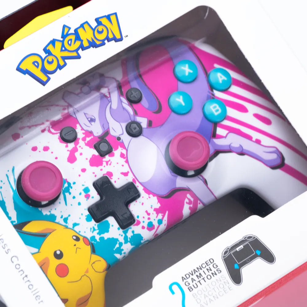 PowerA Pokémon Pikachu & Mewtwo Trådløs Kontroller - Switch (Forseglet i Eske) - Retrospillkongen
