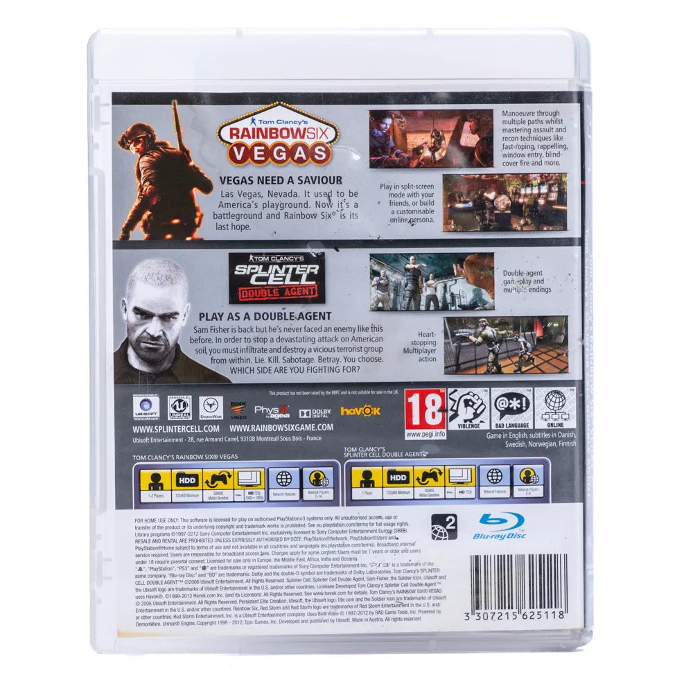 Tom Clancy’s Rainbow Six Vegas / Tom Clancy’s Splinter Cell Double Agent 2 Double Pack  - PS3 spill - Retrospillkongen