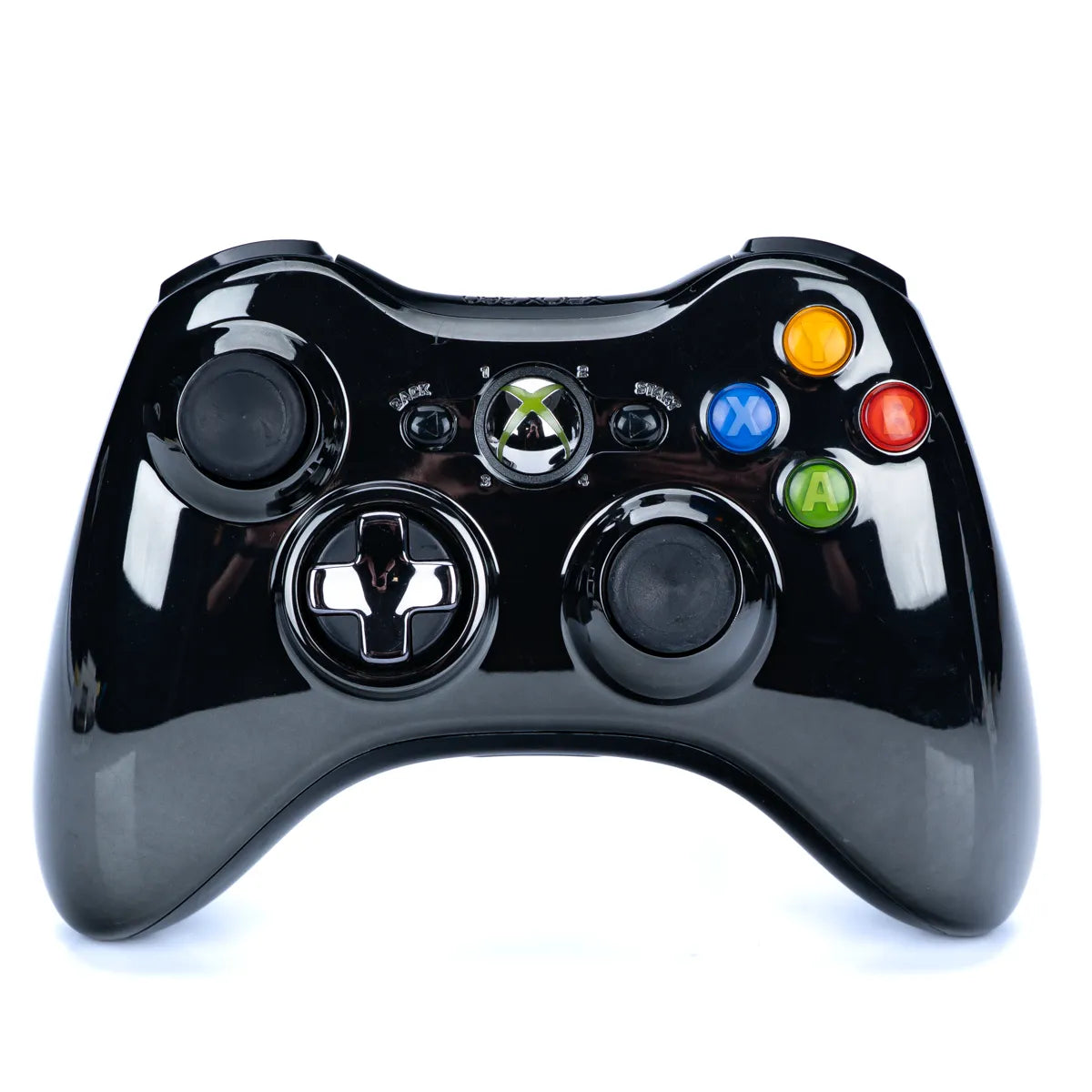 Original Trådløs Svart Chrome Utgave Kontroller for Xbox 360 - Retrospillkongen