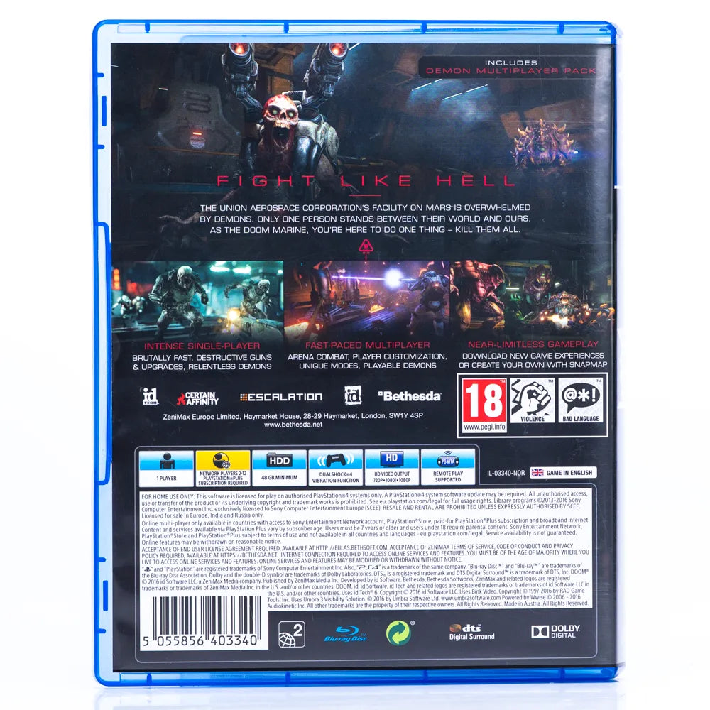 Doom UAC Pack - PS4 spill - Retrospillkongen