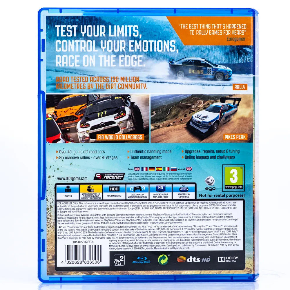 Dirt Rally (Legend Edition) - PS4 Spill - Retrospillkongen