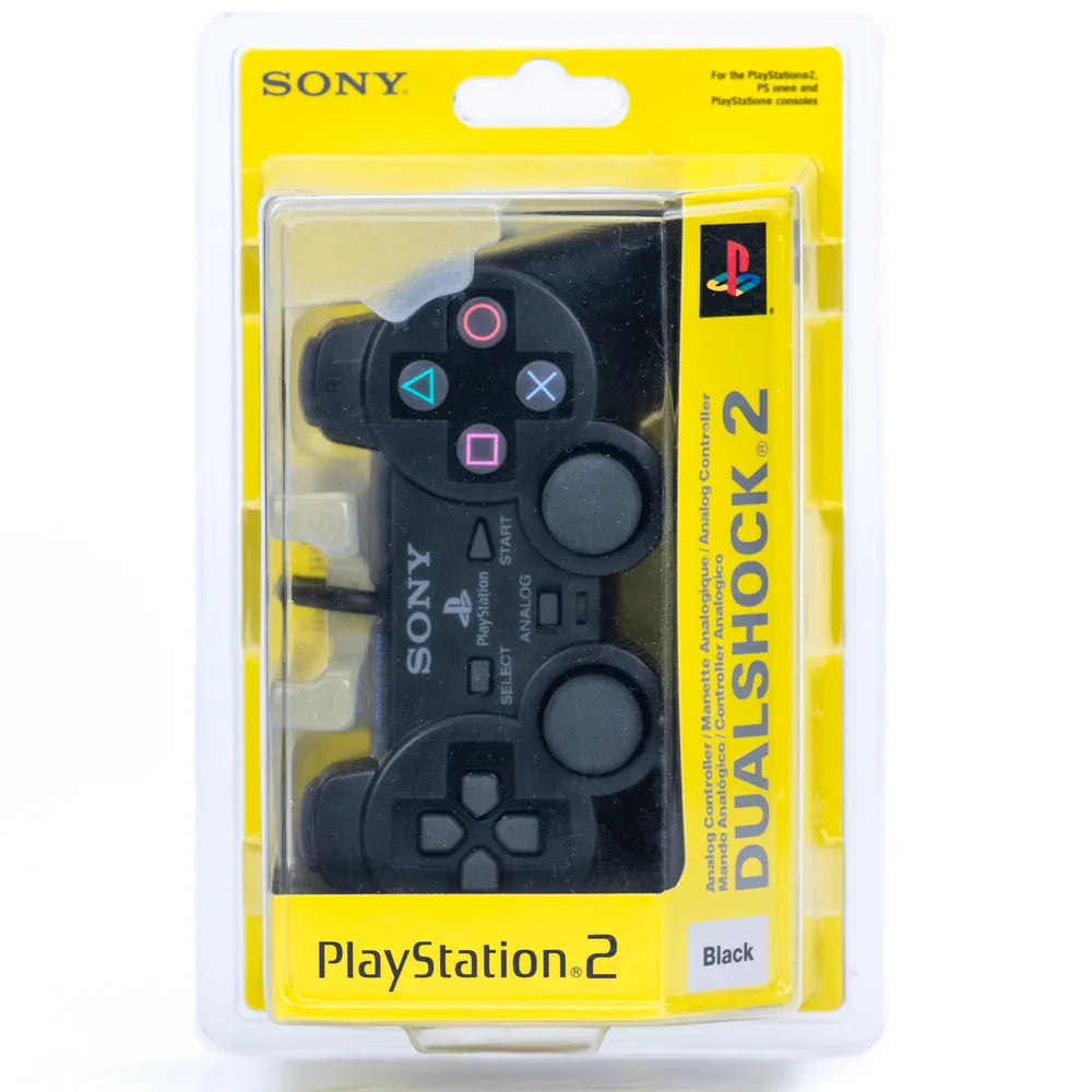 Sony DualShock 2 Kontroller Svart Ny i Original Emballasje (PlayStation 2) - Retrospillkongen