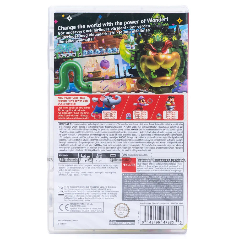 Super Mario Bros. Wonder - Switch spill (Forseglet)