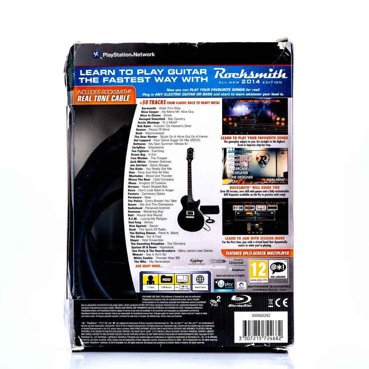 Rocksmith All New 2014 Med Realtone Kabel - PS3 spill (I Eske) - Retrospillkongen