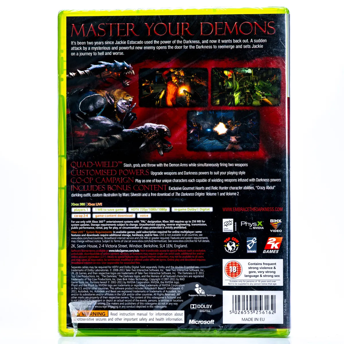 The Darkness II (Limited Edition) - Xbox 360 Spill (Forseglet) - Retrospillkongen