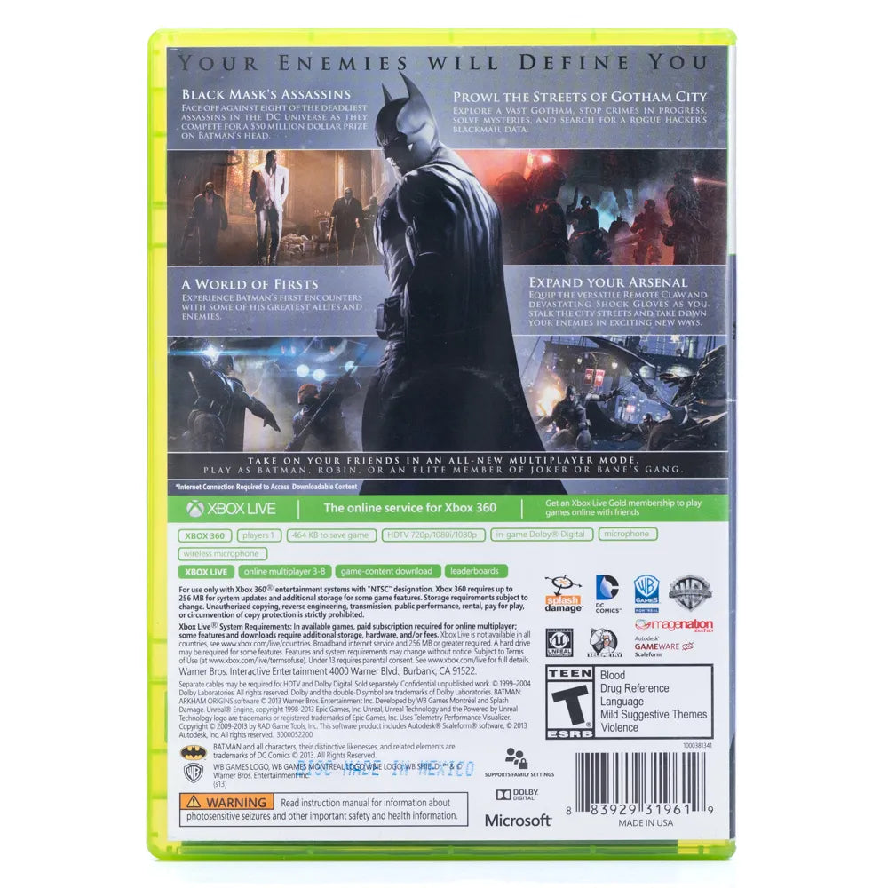 Batman: Arkham Origins - Xbox 360 spill (NTSC)