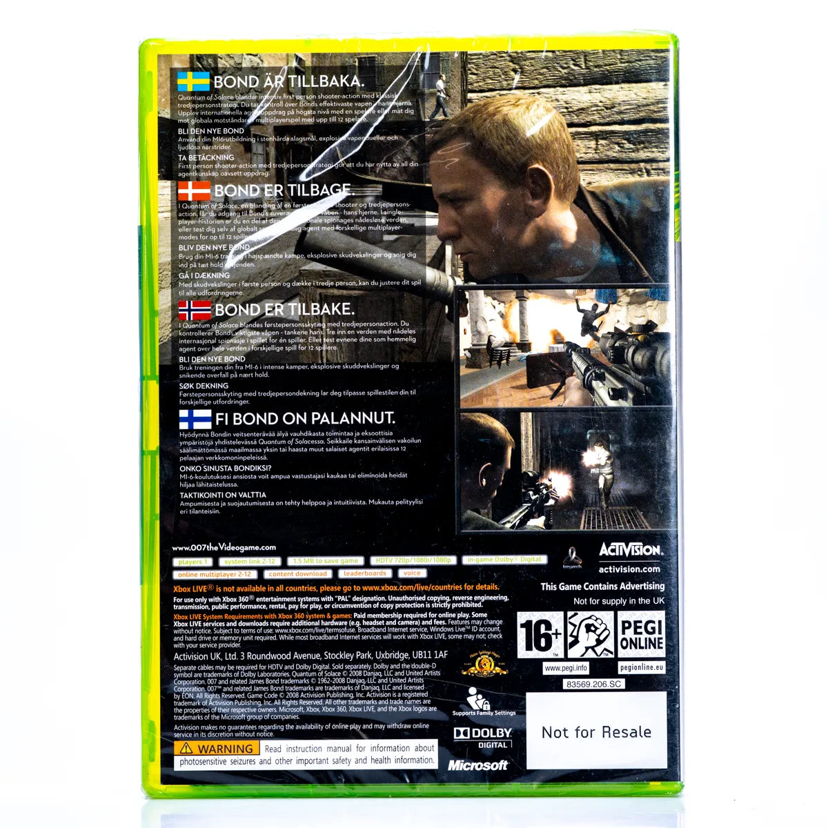 007: Quantum of Solace - Xbox 360 Spill (Forseglet) - Retrospillkongen