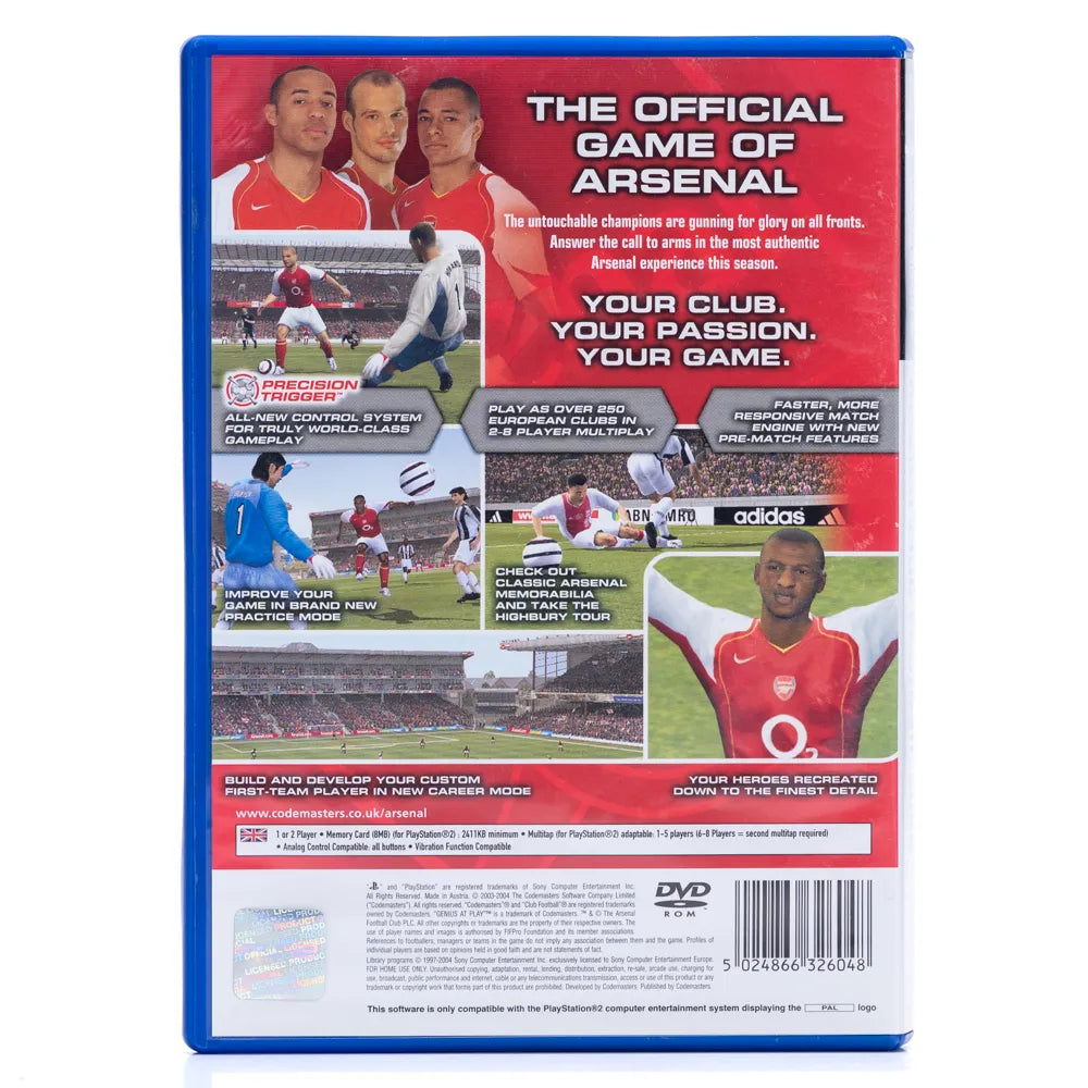Arsenal Club Football 2005 - PS2 spill - Retrospillkongen