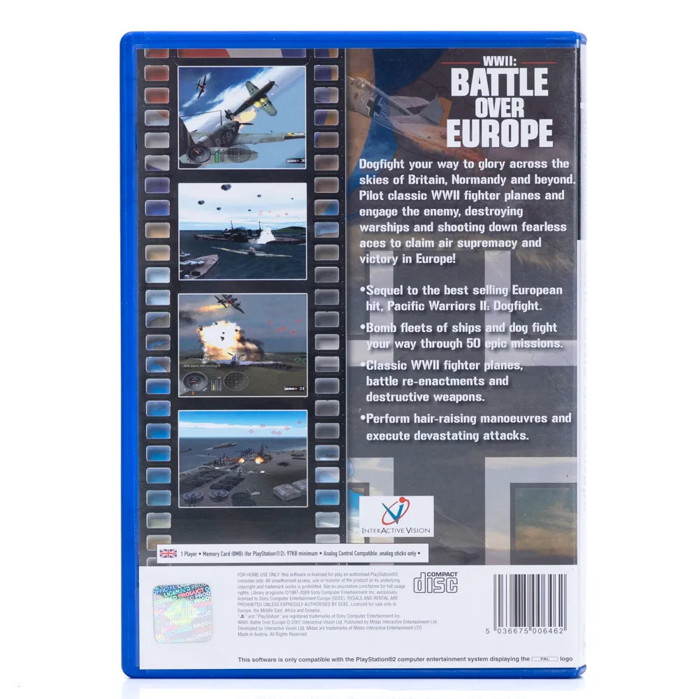 WWII: Battle Over Europe - PS2 spill - Retrospillkongen