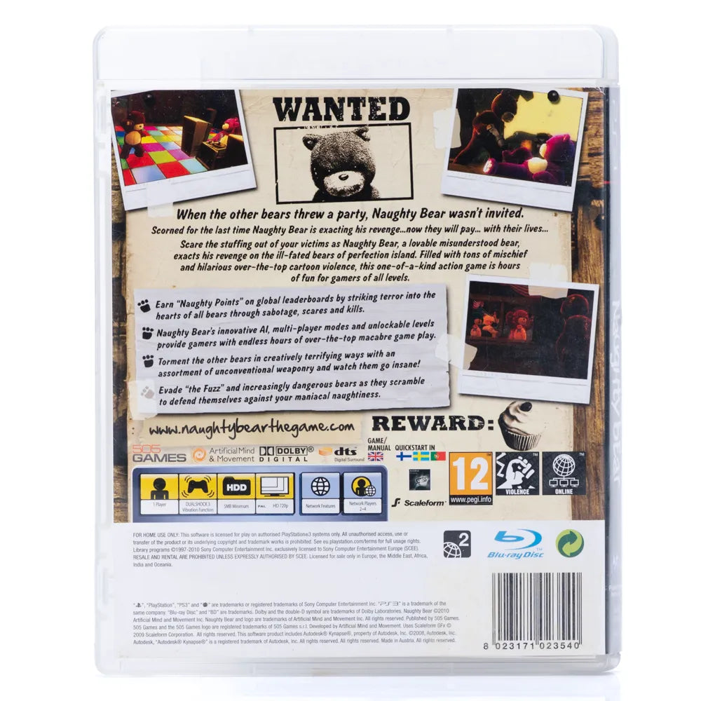Naughty bear - PS3 spill - Retrospillkongen
