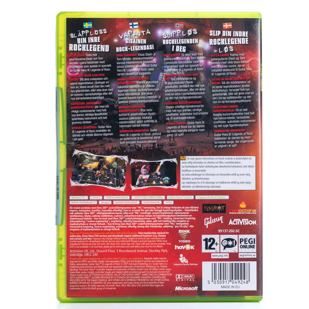 Guitar Hero 3: Legends of Rock- Xbox 360 Spill (Forseglet) - Retrospillkongen