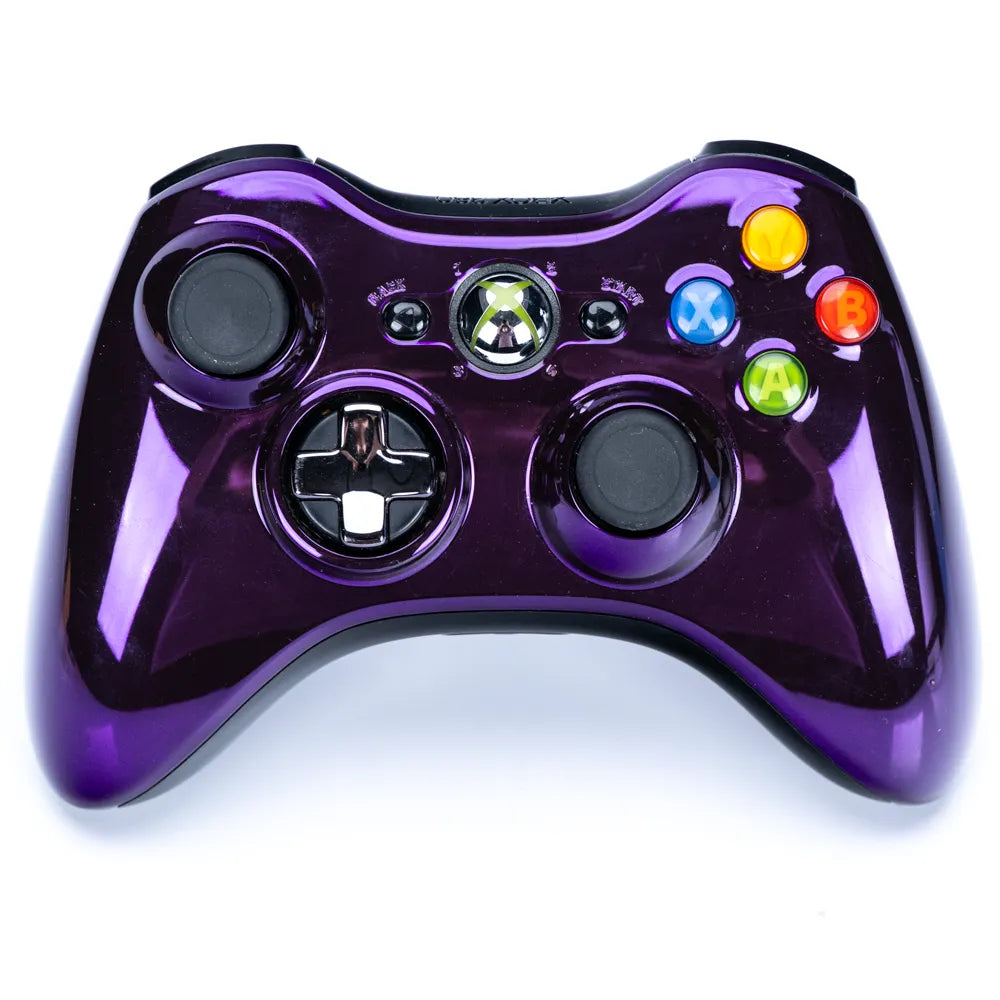Xbox 360 Trådløs Kontroller Purple Chrome - Retrospillkongen