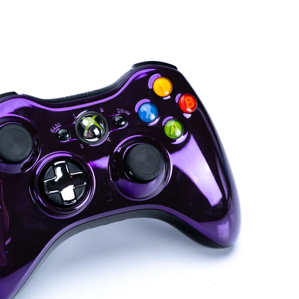 Xbox 360 Trådløs Kontroller Purple Chrome - Retrospillkongen