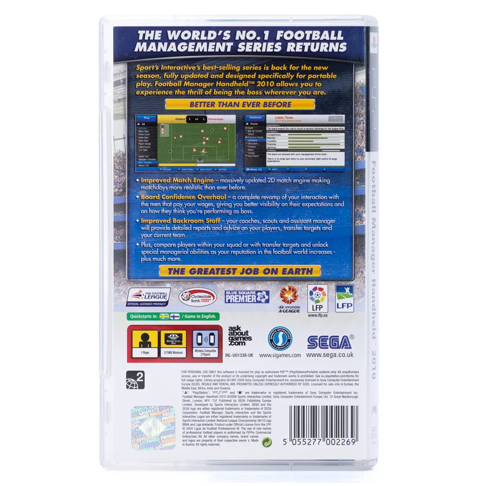 Football Manager Handheld 2010 - PSP spill - Retrospillkongen
