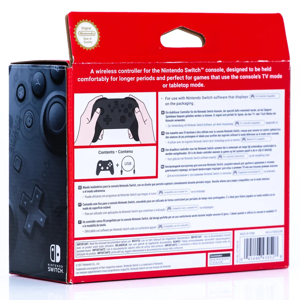Nintendo Switch Pro trådløs kontroll (Sort) (i eske) - Retrospillkongen