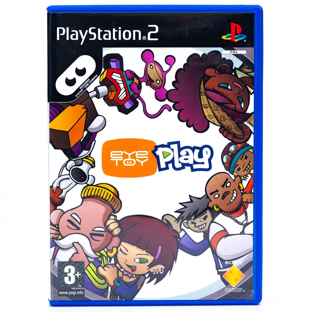 EyeToy Play Komplett Pakke i Original Eske med Kamera og Spill - PS2 (Svart) - Retrospillkongen