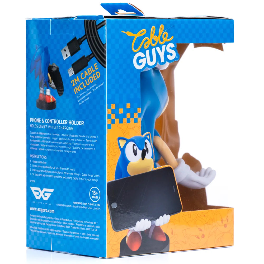 Cable Guys Sonic the Hedgehog Mobilholder i Eske - Retrospillkongen