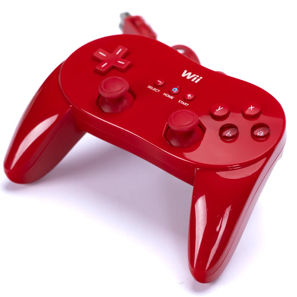 Original Rød Nintendo Wii Classic Pro kontroller - Retrospillkongen