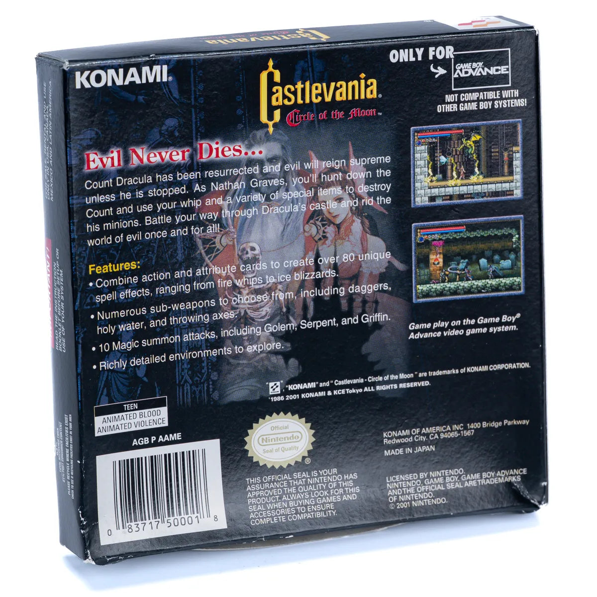 Castlevania: Circle of the Moon - GBA spill (I eske) - Retrospillkongen