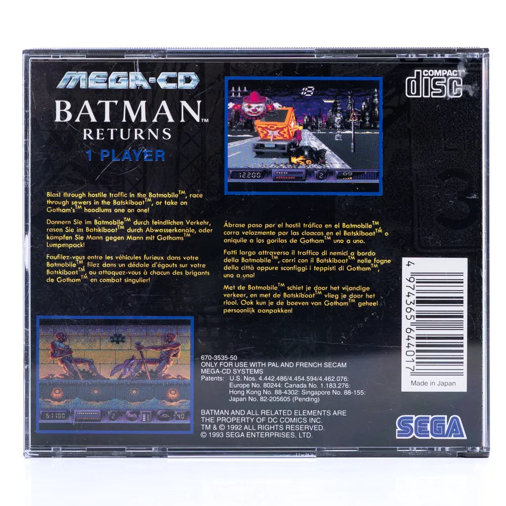 Batman Returns - SEGA Mega-CD spill - Retrospillkongen