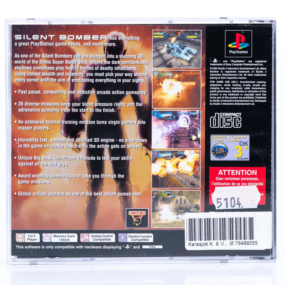 Silent Bomber - PS1 spill - Retrospillkongen
