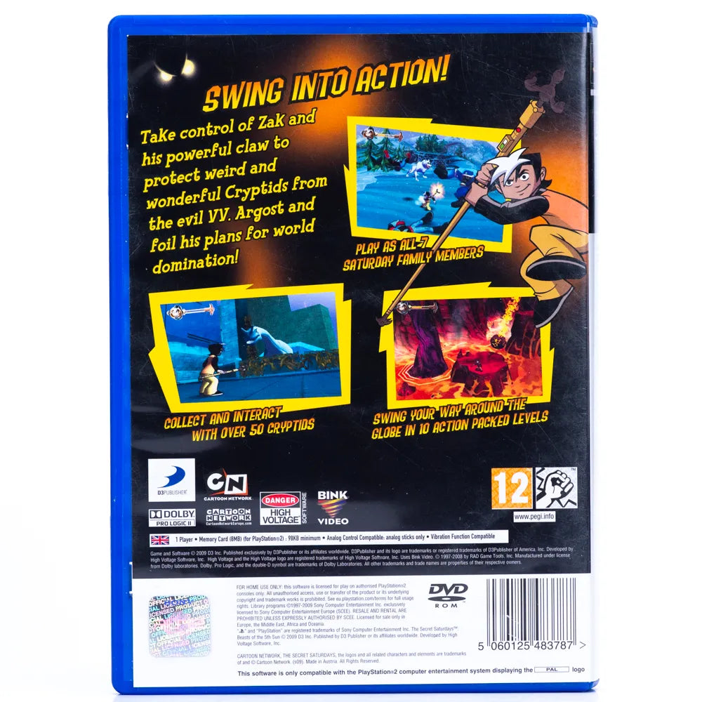 The Secret Saturdays: Beasts of the 5th Sun - PS2 spill - Retrospillkongen