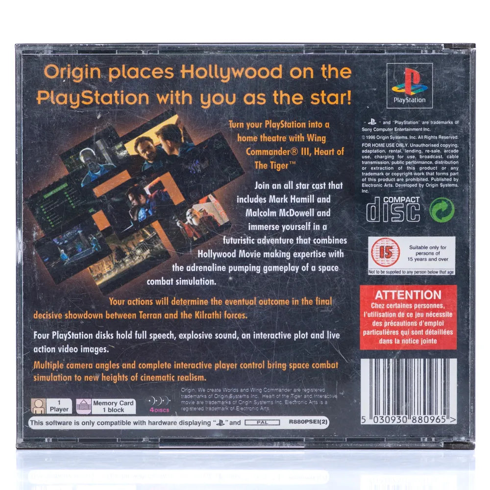Wing Commander III: Heart of the Tiger - PS1 spill - Retrospillkongen
