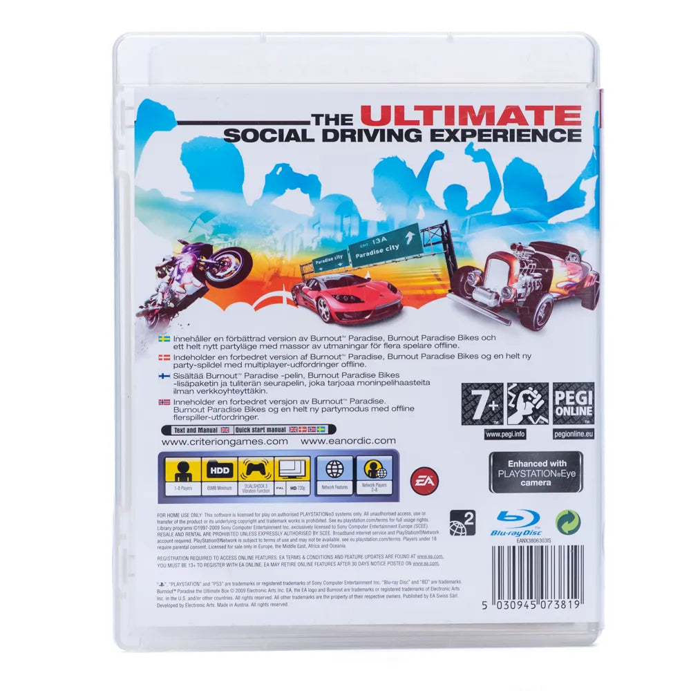 Burnout: Paradise - The Ultimate Box - PS3 spill - Retrospillkongen