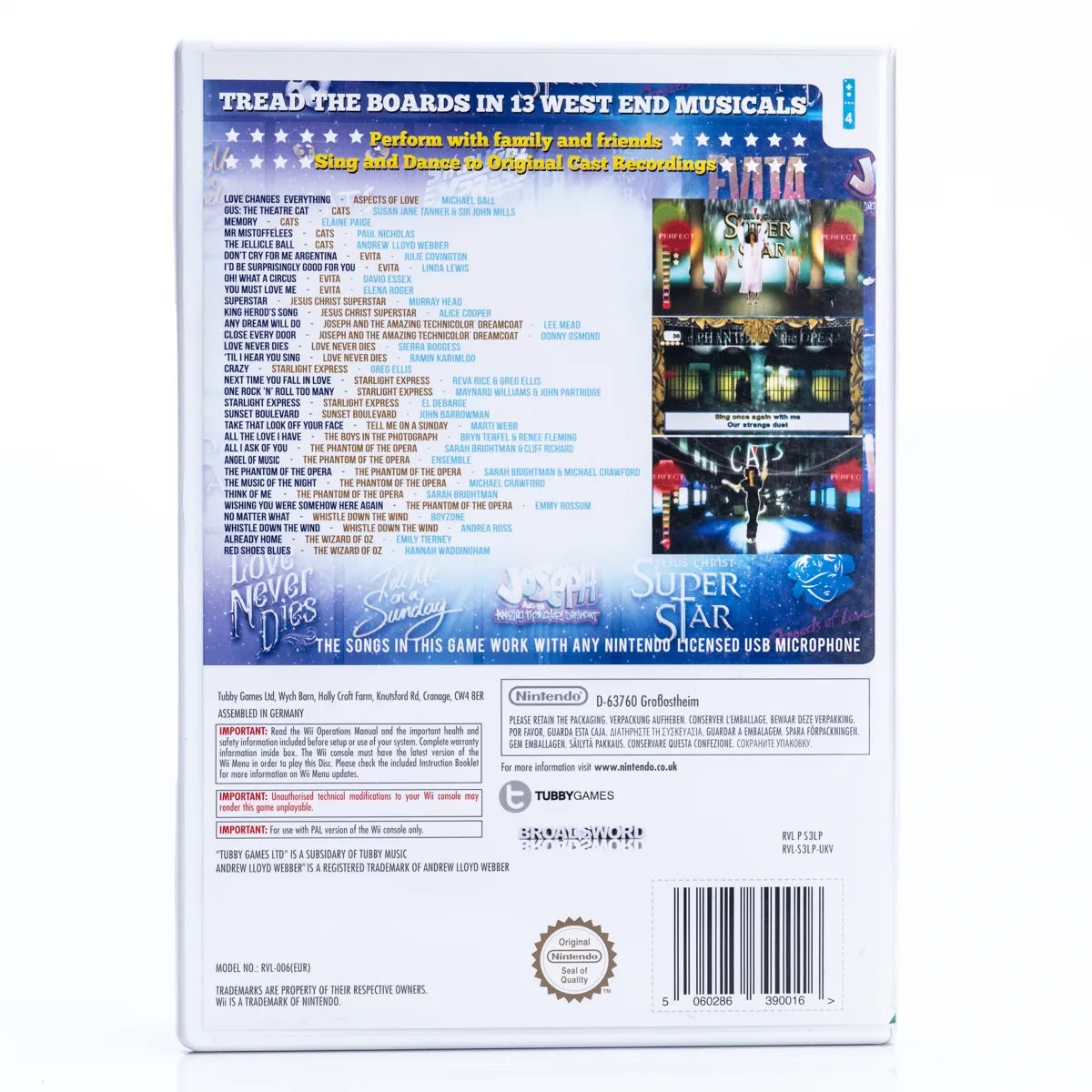 Andrew Lloyd Webber Musicals Sing & Dance - Wii Spill - Retrospillkongen