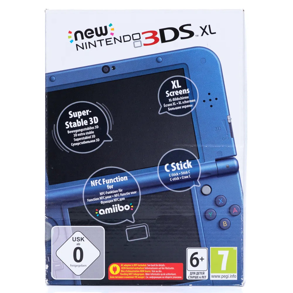 New Nintendo 3DS XL Metallic Blue Konsoll i Eske