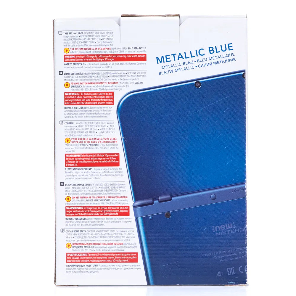 New Nintendo 3DS XL Metallic Blue Konsoll i Eske