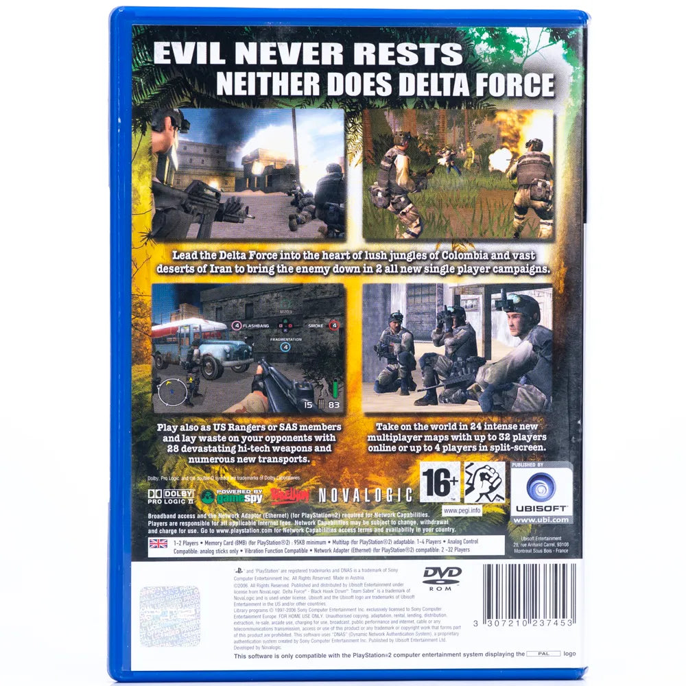 Delta Force: Black Hawk Down Team Sabre - PS2 spill - Retrospillkongen