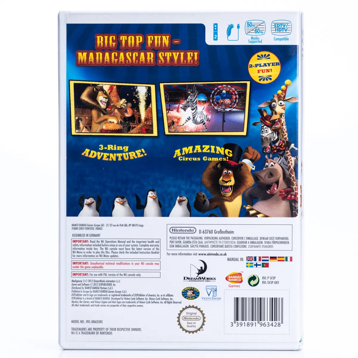 Madagascar 3 Europe’s Most Wanted - Wii Spill - Retrospillkongen