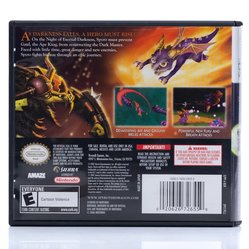 The Legend of Spyro: The Eternal Night - Nintendo DS spill (NTSC, regionfri)