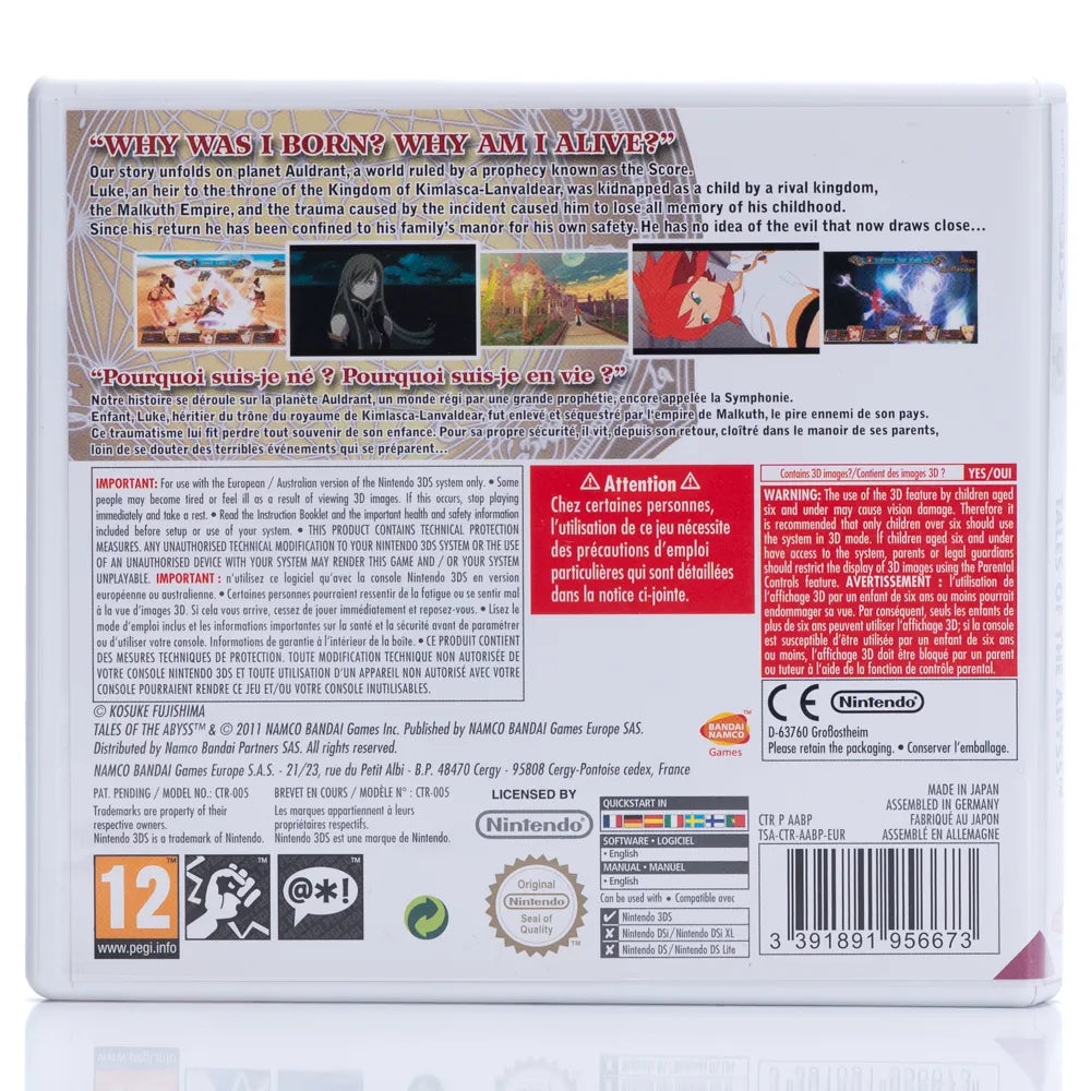 Tales of the Abyss - Nintendo 3DS spill
