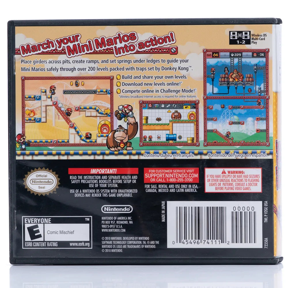 Mario vs. Donkey Kong: Mini-Land Mayhem! - Nintendo DS spill (NTSC, regionfri)