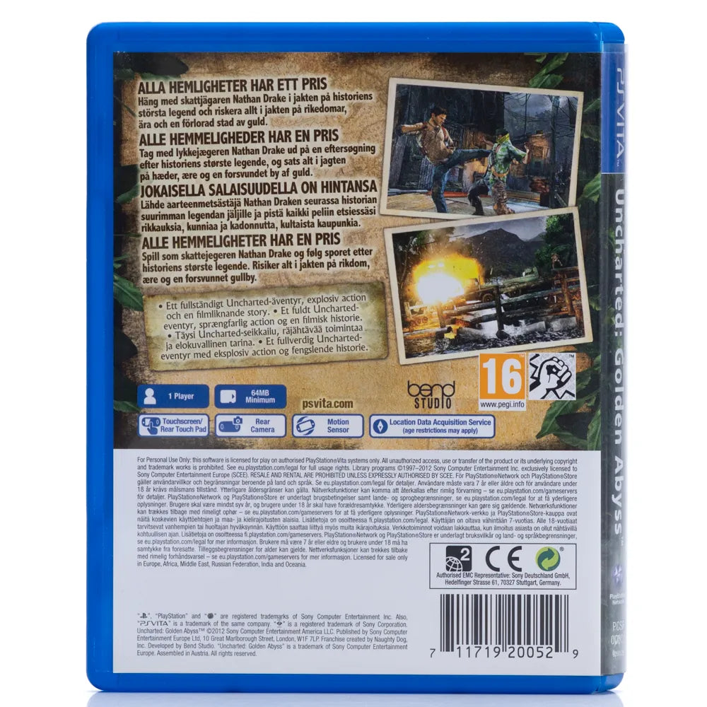 Uncharted: Golden Abyss - PS Vita spill - Retrospillkongen