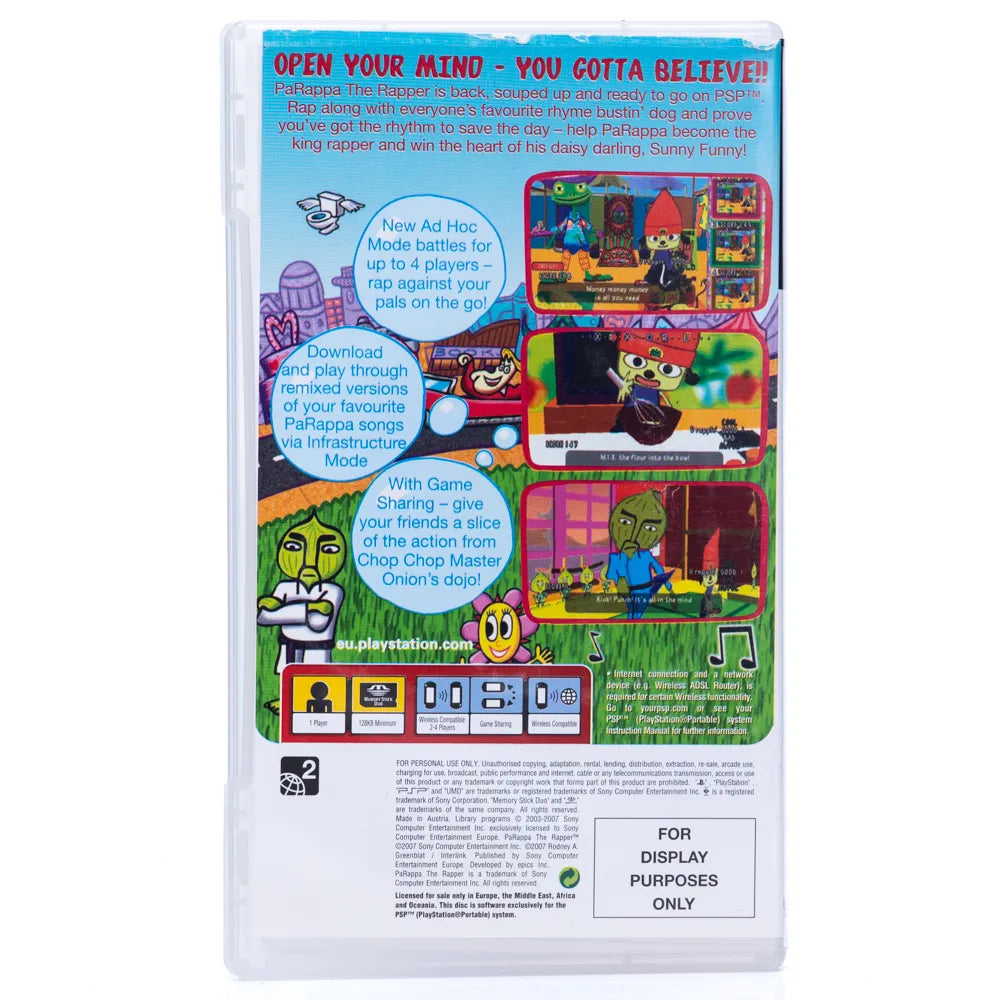 PaRappa the Rapper - PSP spill - Retrospillkongen