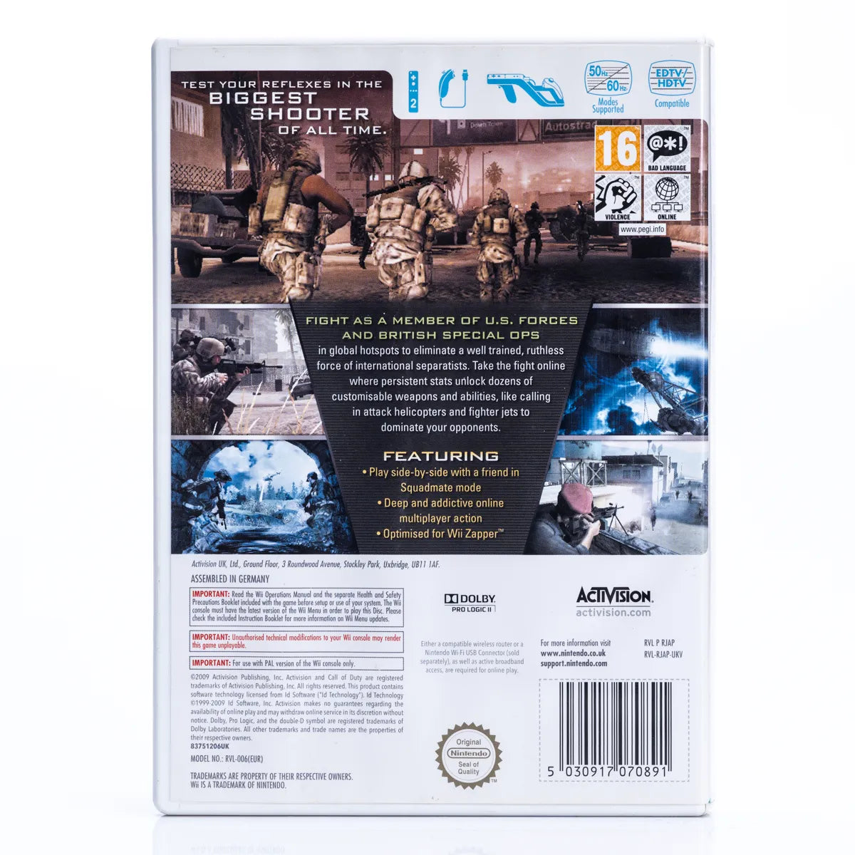 Call of Duty Modern Warfare: Reflex Edition - Wii spill - Retrospillkongen