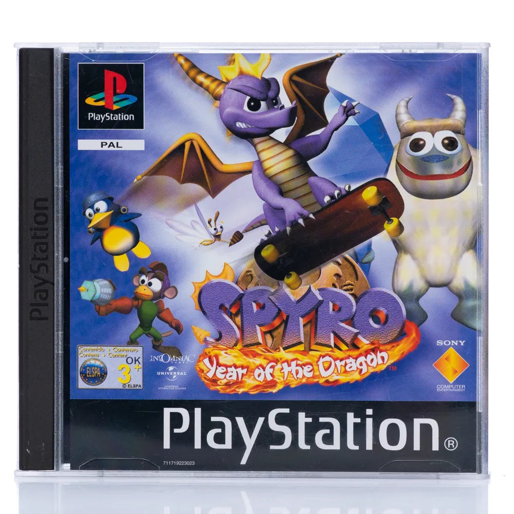 Spyro: Year of the Dragon - PS1 spill - Retrospillkongen
